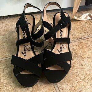 Never Worn Black Wedges